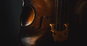 Wooden viola to illustrate the Clare Fiddle Style of playing